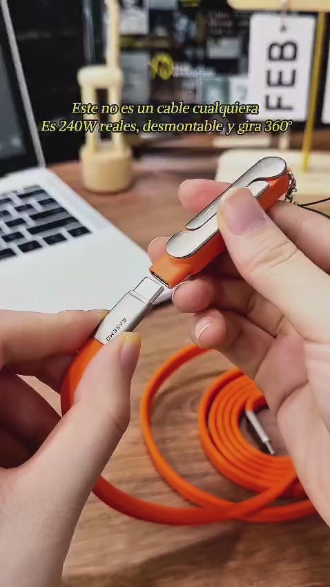 Cargador de celular con soporte carga rápida negro